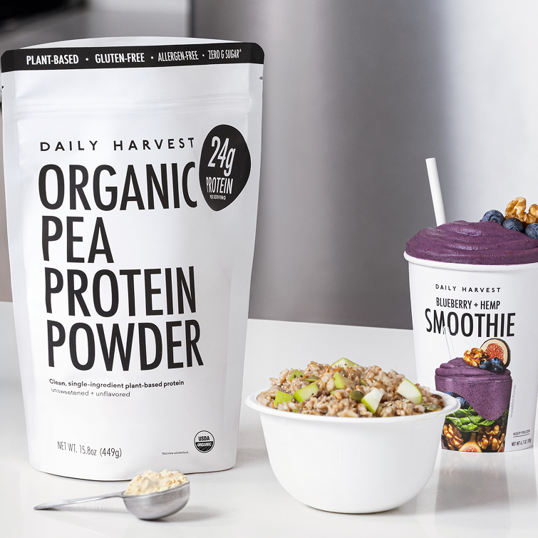 protein powder with breakfast bowls and smoothies.
