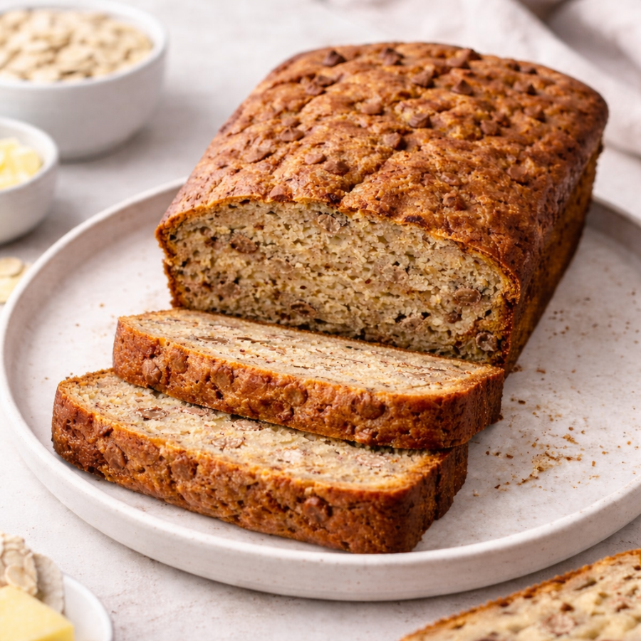 Protein + Fiber Banana Bread