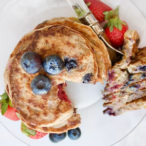 Mulberry + Dragon Fruit Pancakes Recipe