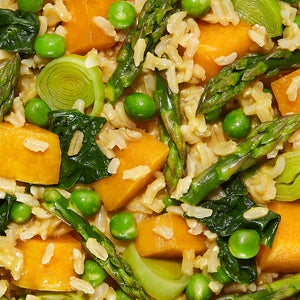 Herbed Squash + Asparagus Risotto