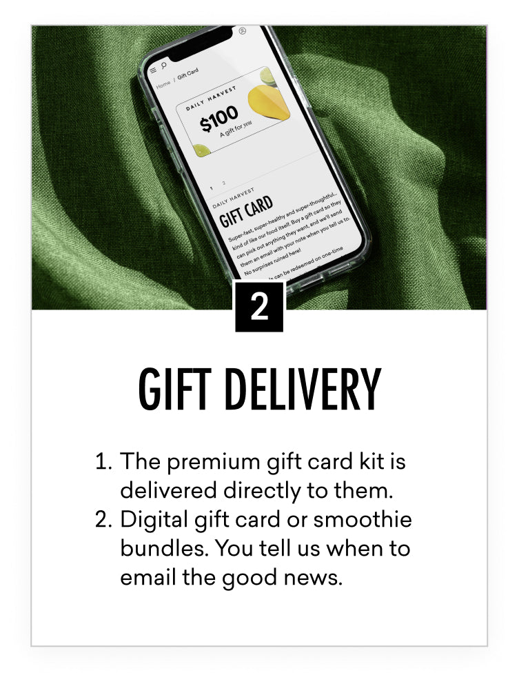 Your gift message to their inbox, when you want.