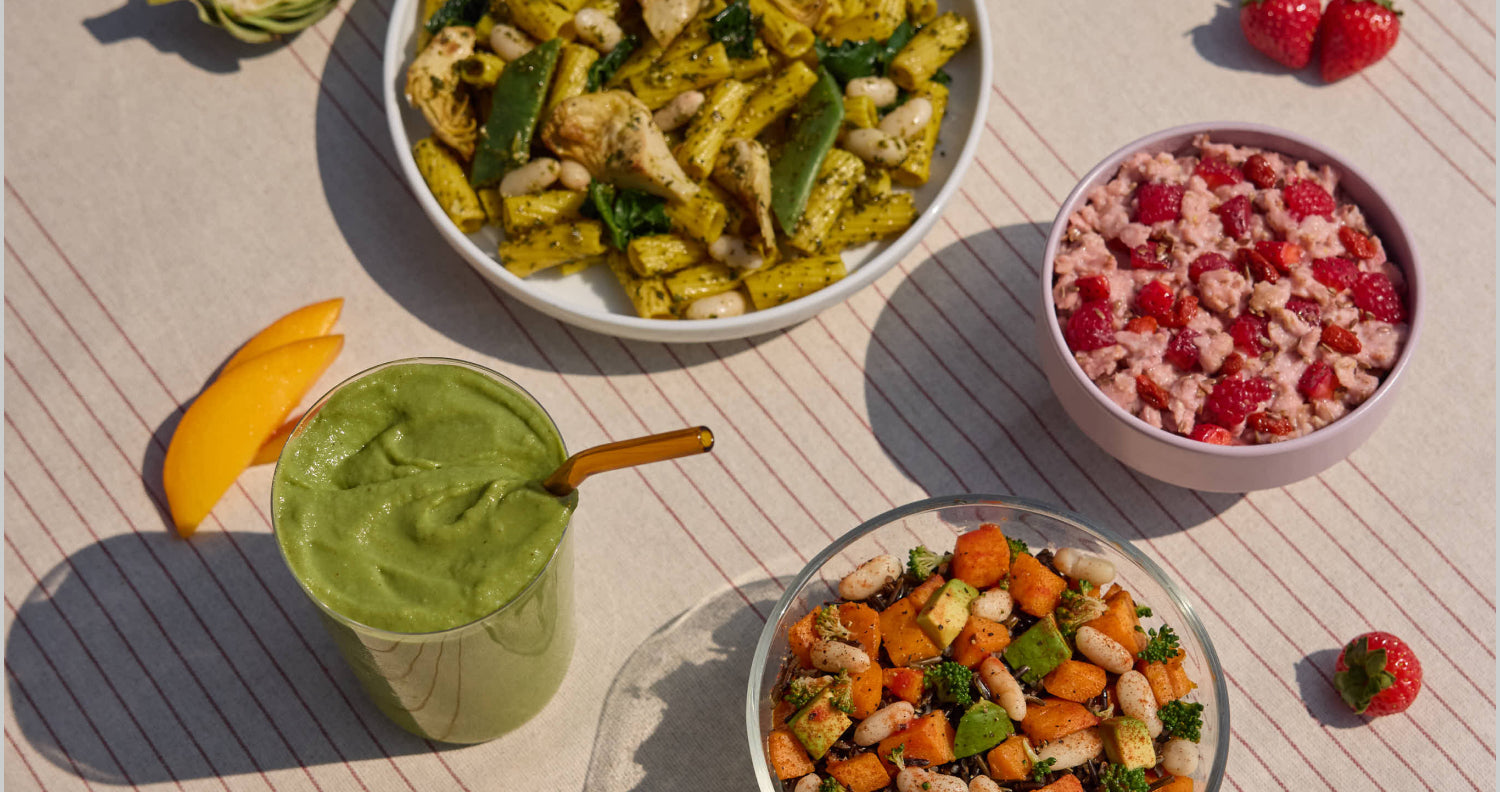 Daily Harvest products on a kitchen counter