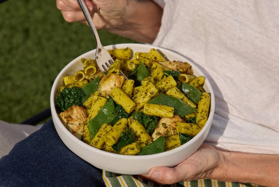Savory pasta bowl